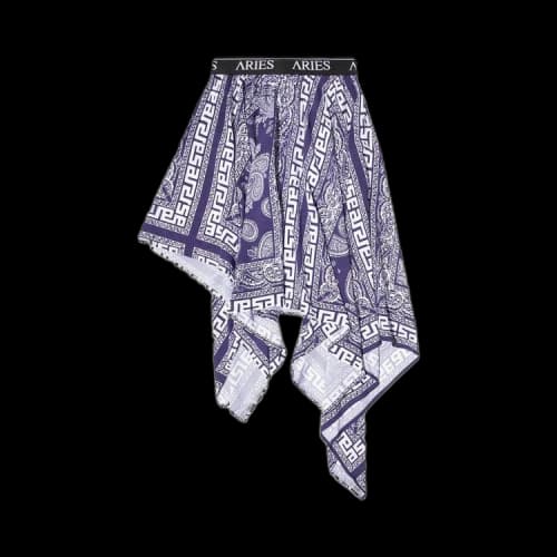 Aries Bandana Print Skirt 'Navy'