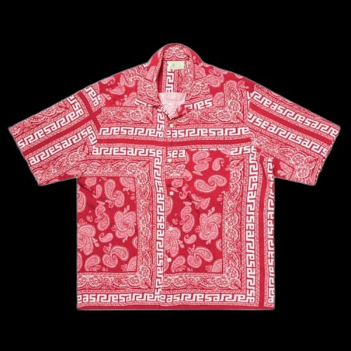 Aries Bandana Print Hawaiian Shirt 'Red'