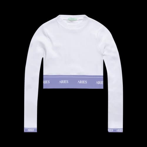 Aries Rib Crop Top 'White'