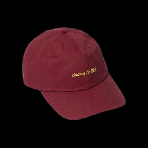 Sporty & Rich Classic Logo Hat 'Burgundy'