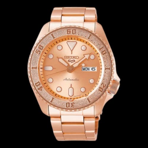 SEIKO No. 5 Series Metallic Steel strip Mechanical Rose Gold Color
