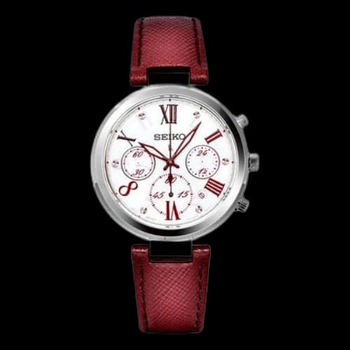 SEIKO Lukia Series Quartz Red/White