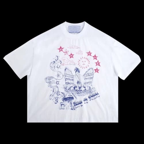 Jungles Scribbles Short-Sleeve Tee 'White'