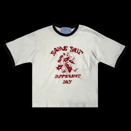 Jungles Same Shit Ringer Tee 'Birch'