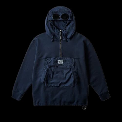 Palace x C.P. Company Fleece Old Goggle Hood 'Navy'