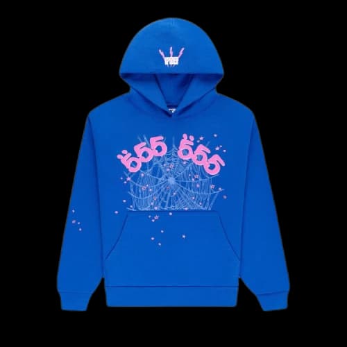 Sp5der Angel Number Hoodie 'Blue'