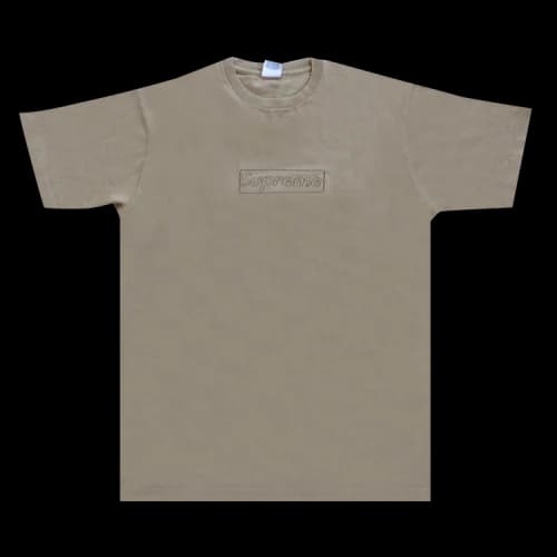 Supreme x Kaws Chalk Box Logo Tee 'Beige'