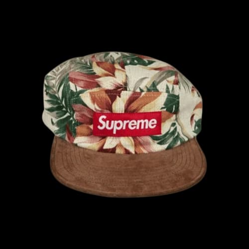 Supreme Floral Suede Cap 'Beige'