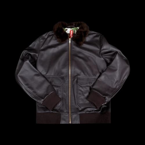 Supreme x Schott Leather Flight Jacket 'Brown'
