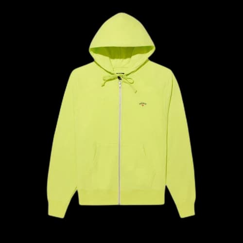 Noah Lightweight Zip Up Sweatshirt 'Lime'