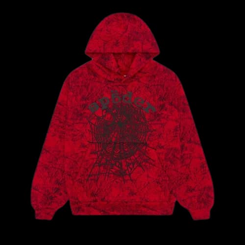 Sp5der OG Tree Camo Hoodie 'Red'