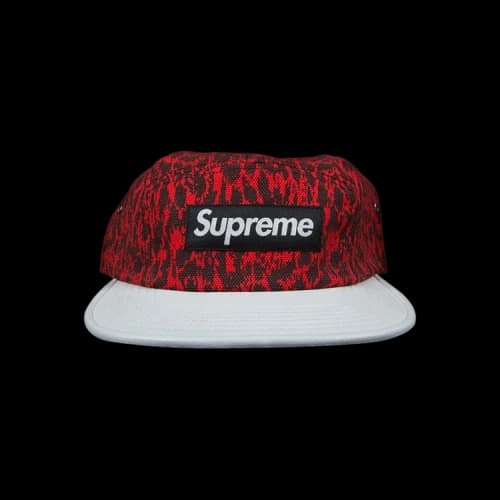 Supreme Leopard Camp Cap 'Red'