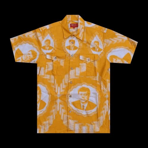 Supreme Kennedy Button Up Shirt 'Yellow'