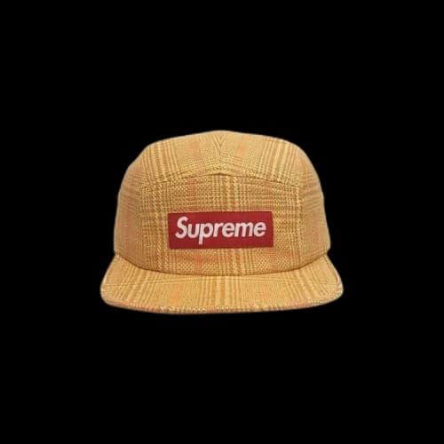 Supreme Mod Plaid Camp Cap 'Gold'