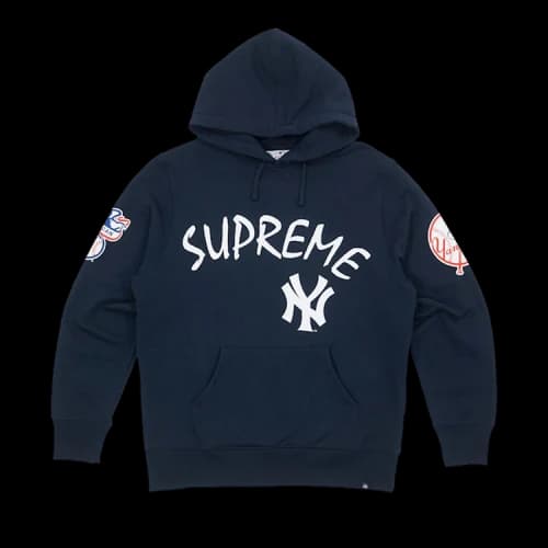 Supreme Yankees Hooded Sweatshirt 'Navy'
