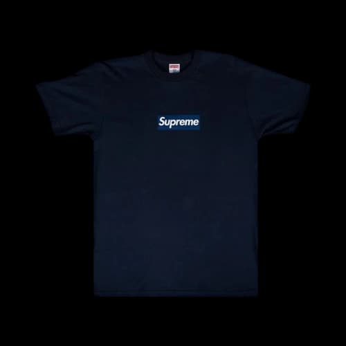 Supreme New York Yankees Box Logo T-Shirt 'Navy'