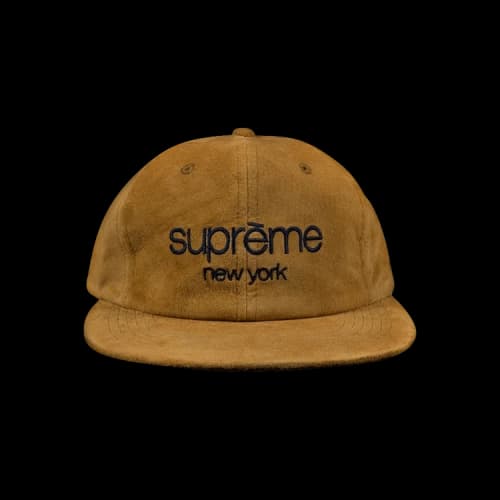 Supreme Suede Classic Logo 6 Panel Cap 'Tan'