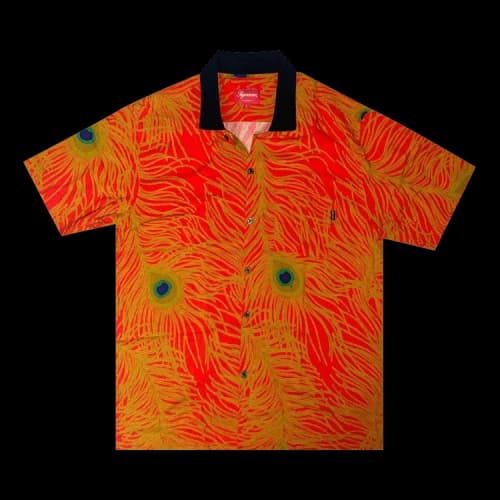 Supreme Peacock Short-Sleeve Shirt 'Orange'