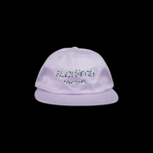 Supreme Multicolor Twill Classic Logo 6-Panel Cap 'Lavender'