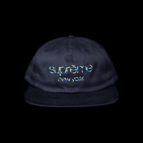 Supreme Multicolor Twill Classic Logo 6 Panel 'Navy'
