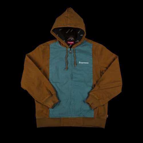 Supreme 2-Tone Hooded Work Jacket 'Brown'