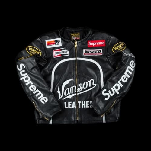 Supreme x Vanson Leather Star Jacket 'Black'