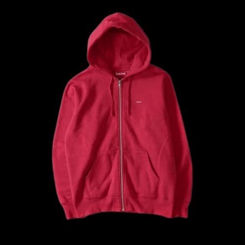 Supreme Small Box Zip Up Sweatshirt 'Cardinal'