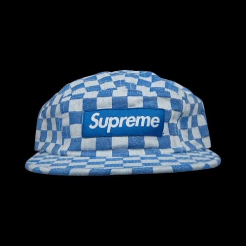 Supreme Checkerboard Camp Cap 'Blue'