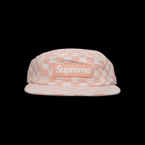 Supreme Checkerboard Camp Cap 'Peach'
