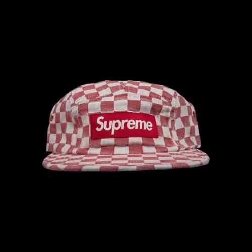 Supreme Checkerboard Camp Cap 'Red'