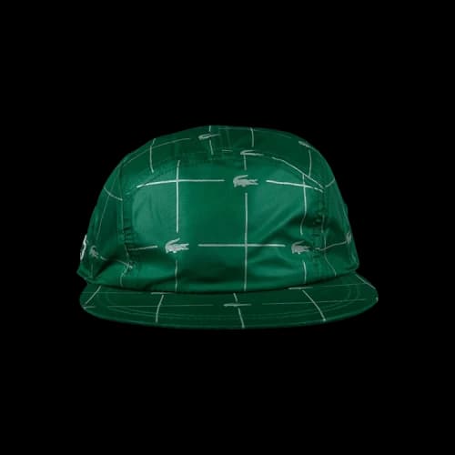Supreme x Lacoste Reflective Grid Nylon Camp Cap 'Green'