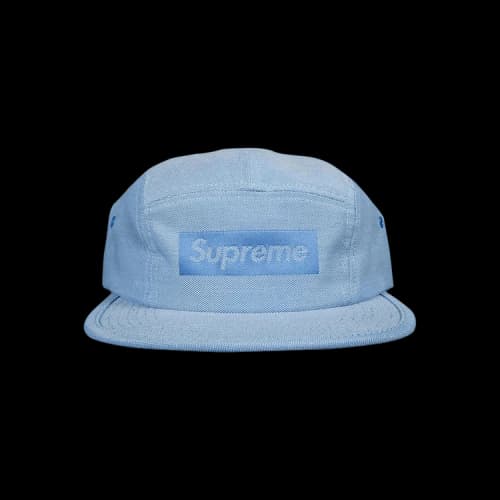 Supreme Jacquard Box Logo Camp Cap 'Navy'