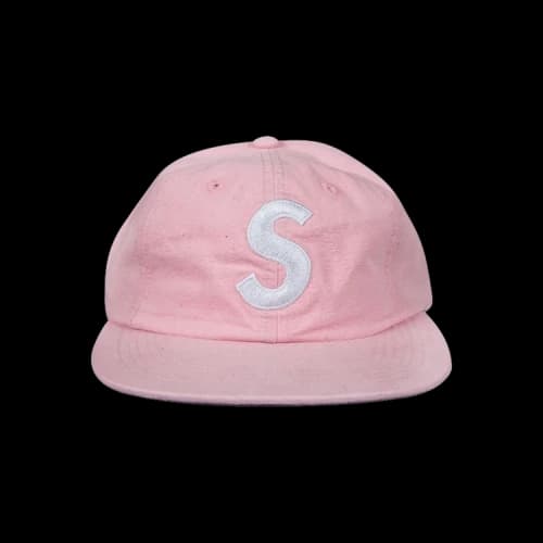 Supreme Washed Chambray S Logo 6 Panel Cap 'Pink'