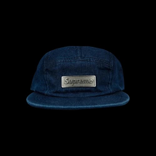 Supreme Metal Plate Camp Cap 'Blue'