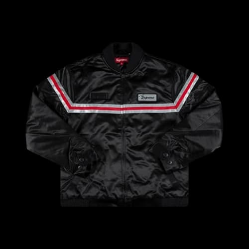 Supreme Reflective Stripe Work Jacket 'Black'