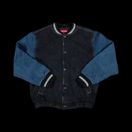 Supreme Denim Varsity Jacket 'Black'