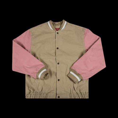 Supreme Denim Varsity Jacket 'Tan'