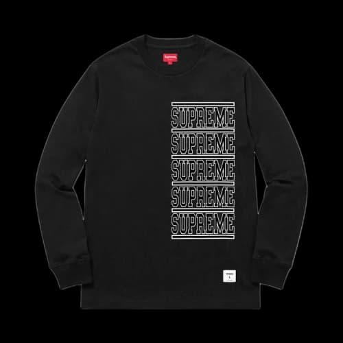 Supreme Stacked Long-Sleeve Top 'Black'