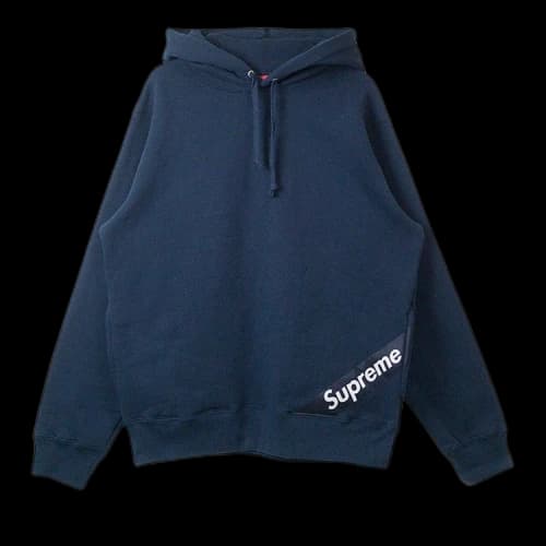 Supreme Corner Label Hooded Sweatshirt 'Navy'