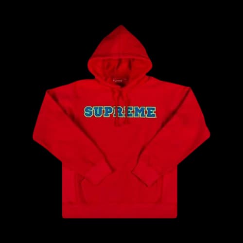 Supreme Cord Collegiate Hooded Sweatshirt 'Red'
