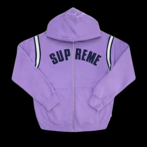 Supreme Jet Sleeve Zip Up Hooded Sweatshirt 'Violet'