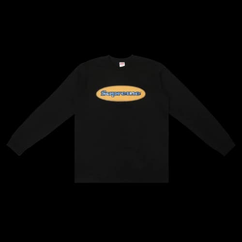 Supreme Ripple Long-Sleeve Tee 'Black'