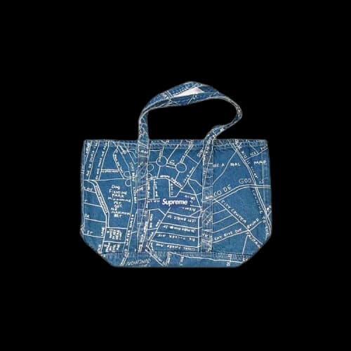 Supreme Gonz Map Denim Tote 'Blue'