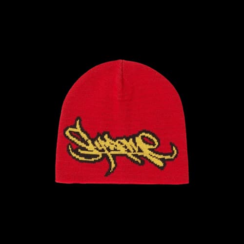 Supreme Tag Logo Beanie 'Red'