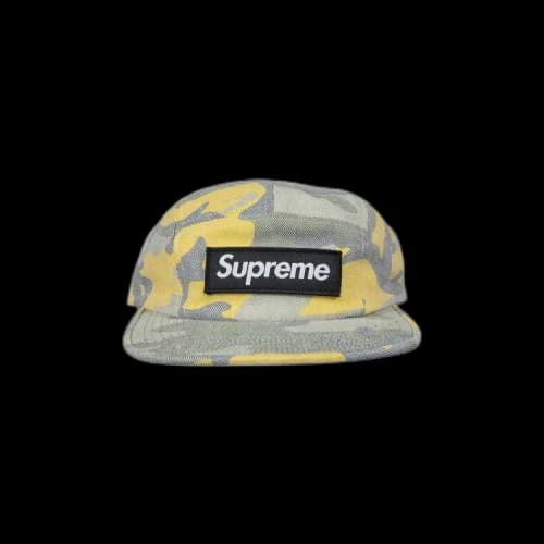 Supreme Washed Out Camo Camp Cap 'Yellow'