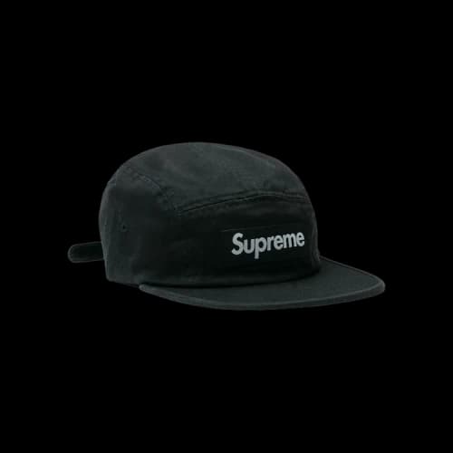 Supreme Washed Chino Twill Camp Cap 'Black'