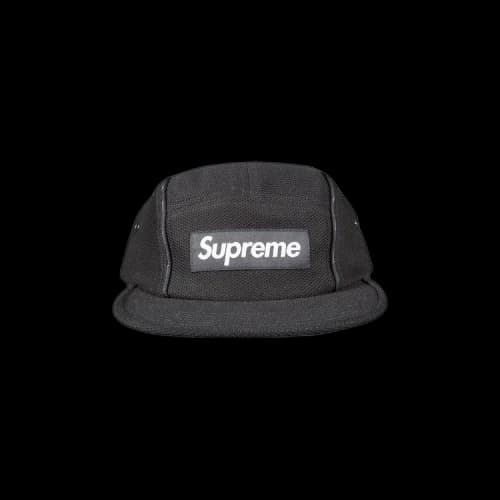 Supreme Pique Piping Camp Cap 'Black'
