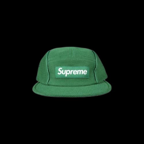 Supreme Pique Piping Camp Cap 'Green'