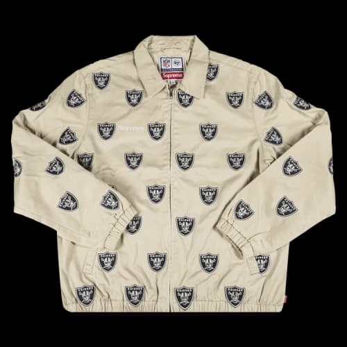 Supreme x NFL Raiders '47 Embroidered Harrington Jacket 'Khaki'