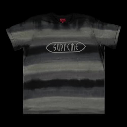 Supreme Rainbow Stripe Tee 'Black'